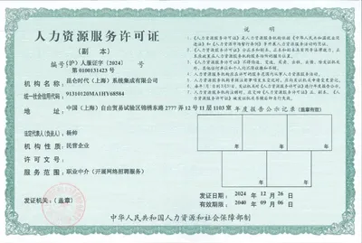人力资源服务许可